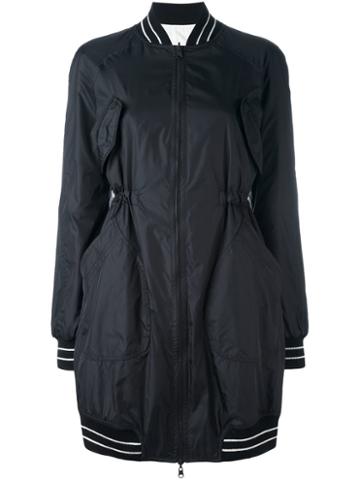 I'm Isola Marras Ruched Waist Technical Coat, Women's, Size: 42, Black, Polyester/acrylic/polyurethane