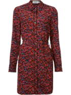 Coach - Floral Print Shirt Dress - Women - Silk - 2, Red, Silk