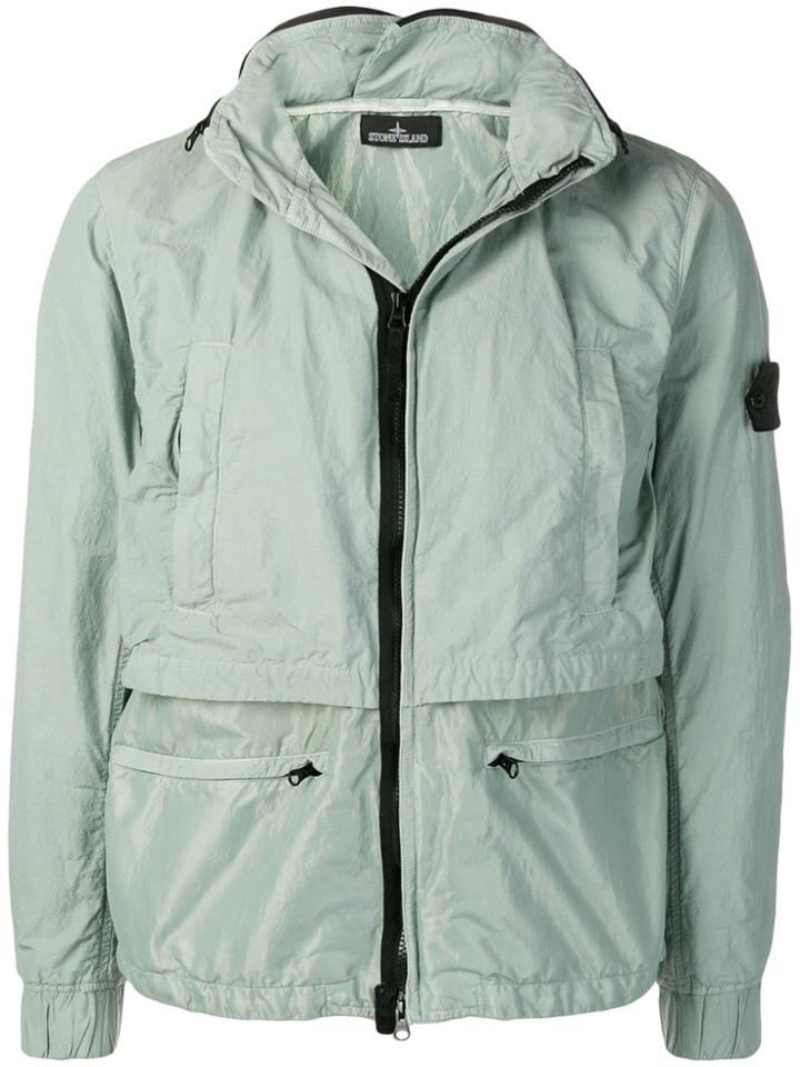 Stone Island Shadow Project Logo Patch Jacket - Green