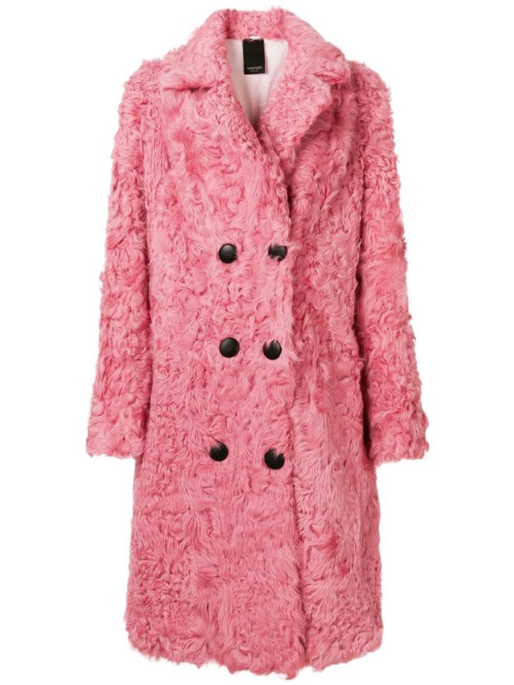 Numerootto Double Breasted Coat - Pink