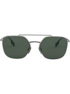 Burberry Eyewear Square Frame Aviator Sunglasses - Metallic