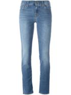 7 For All Mankind Slim Fit Jeans, Women's, Size: 27, Blue, Cotton/polyester/spandex/elastane