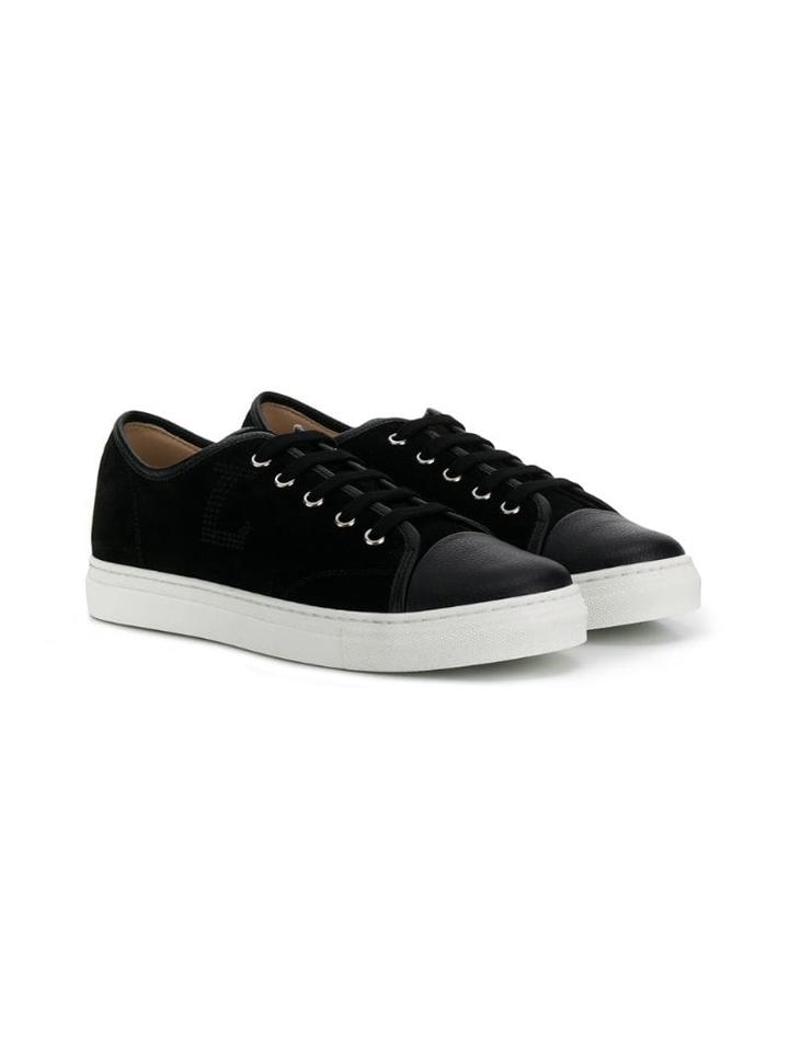 Lanvin Teen Velvet Sneakers - Black