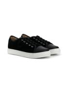 Lanvin Teen Velvet Sneakers - Black