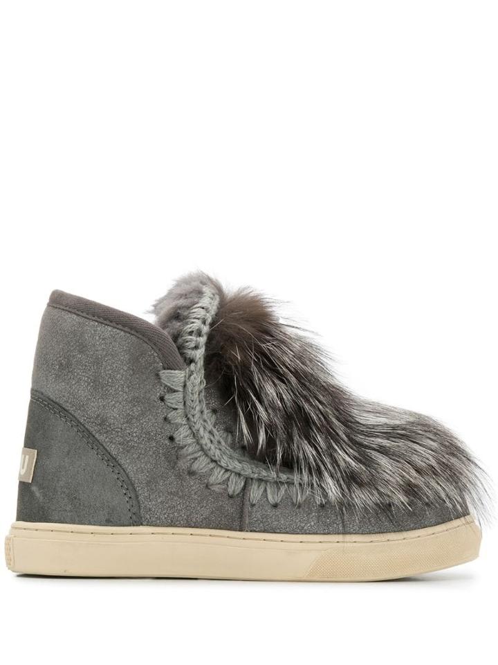 Mou Mou Fw111012b Eski Sneakers Front Fur Duiro Leather/fur/exotic