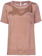 Peserico Geometric Pattern Blouse - Nude & Neutrals