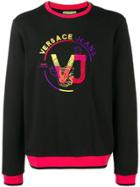 Versace Jeans Contrast Logo Sweatshirt - Black