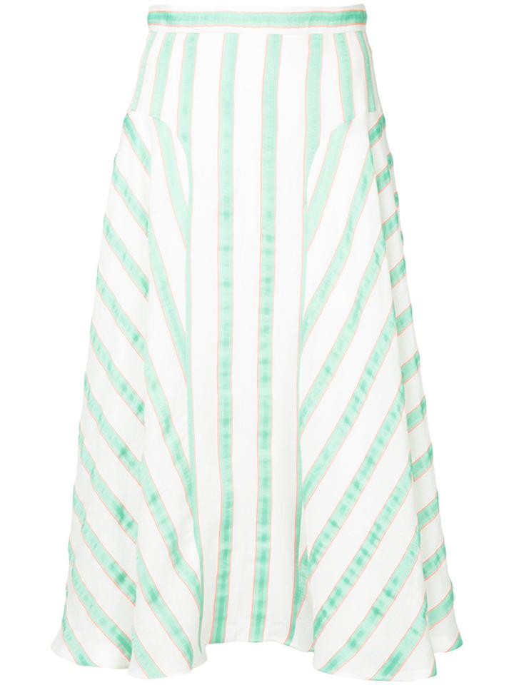 Delpozo Flared Fitted Waist Skirt - Green