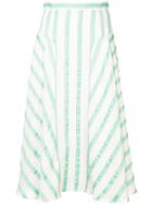 Delpozo Flared Fitted Waist Skirt - Green