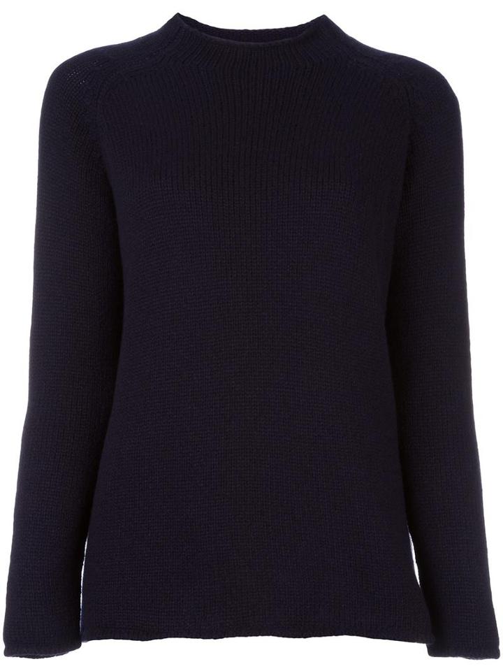 Apuntob High Neck Jumper, Women's, Size: Large, Blue, Cashmere