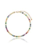 Shay Rainbow Gem 18k Gold Choker Necklace - Multicoloured