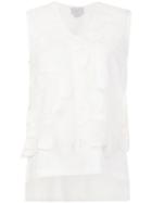 Grey Jason Wu - Floral Layered Tank Top - Women - Nylon - 4, White, Nylon