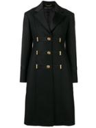 Versace Medusa Embellished Coat - Black