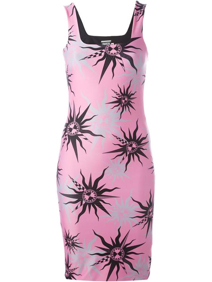 Fausto Puglisi Sun Print Fitted Dress