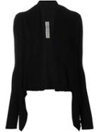 Rick Owens Asymmetric Cardigan, Women's, Size: 46, Black, Cotton