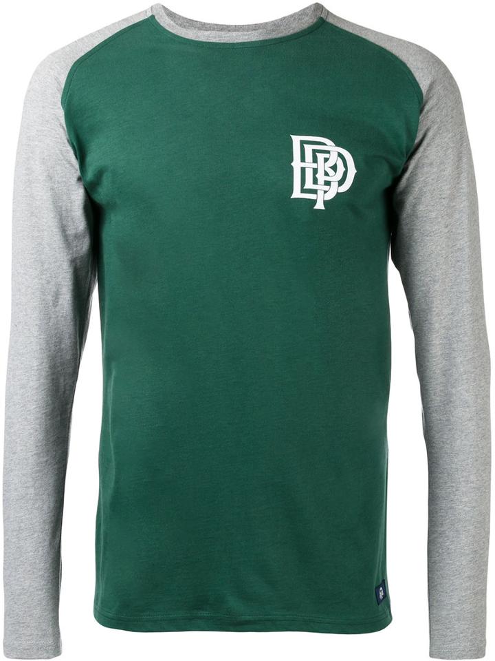 Bleu De Paname - Contrast Long Sleeve T-shirt - Men - Cotton - M, Green, Cotton