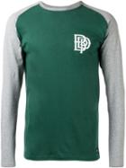 Bleu De Paname - Contrast Long Sleeve T-shirt - Men - Cotton - M, Green, Cotton