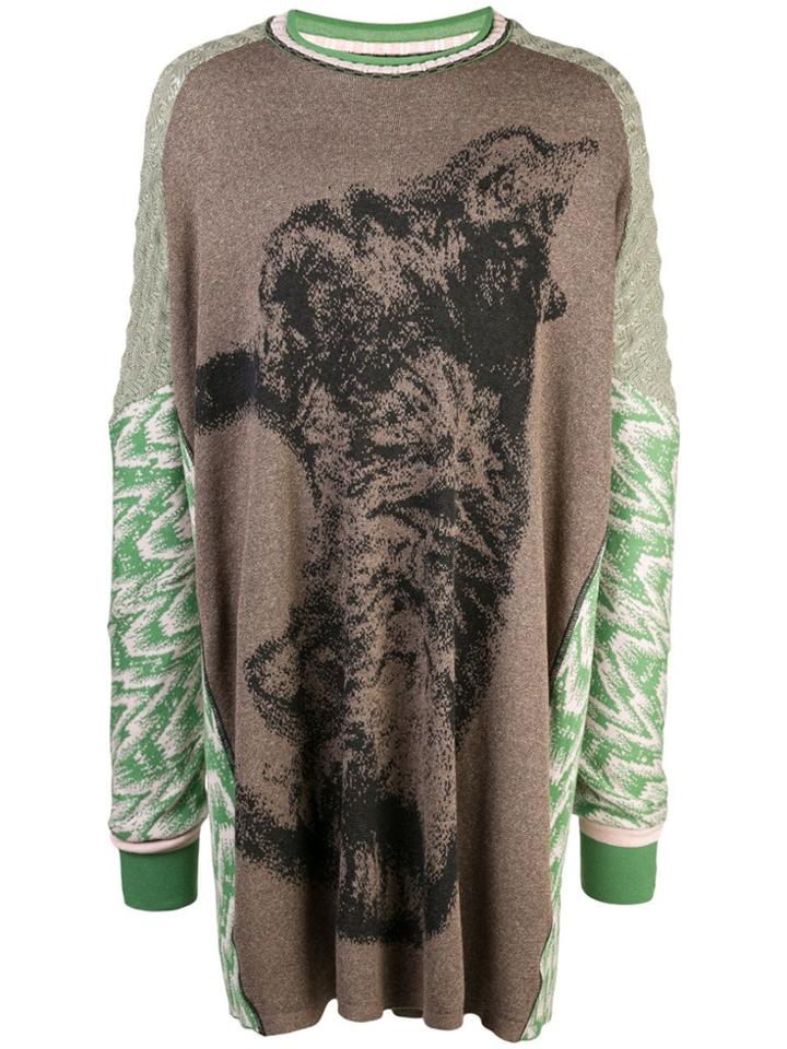Bernhard Willhelm Cat Oversized Sweater - Green