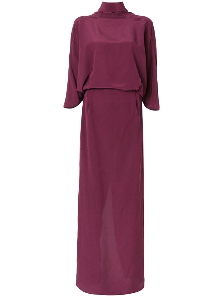 Chalayan Scarf Neck Dress - Pink & Purple