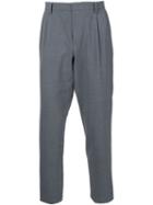 Wooyoungmi Cropped 'double Pleat' Trousers