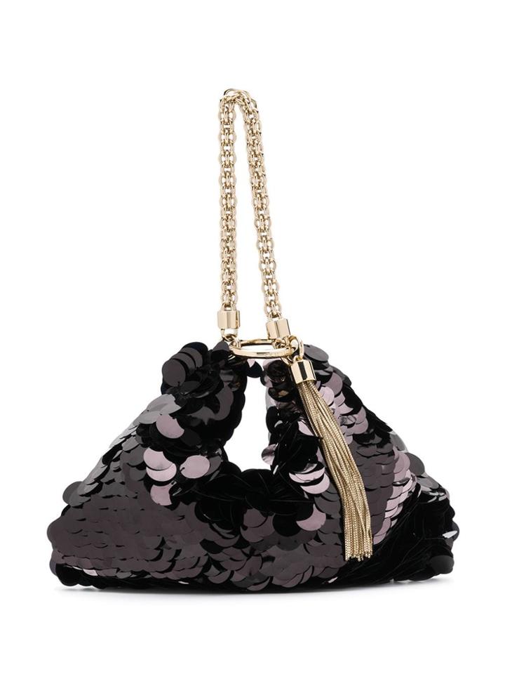 Jimmy Choo Sequin Embellished Clutch Bag - Black