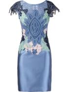 Martha Medeiros Lace Patchwork Adna Dress, Women's, Size: 40, Blue, Silk/cotton/polyester/viscose