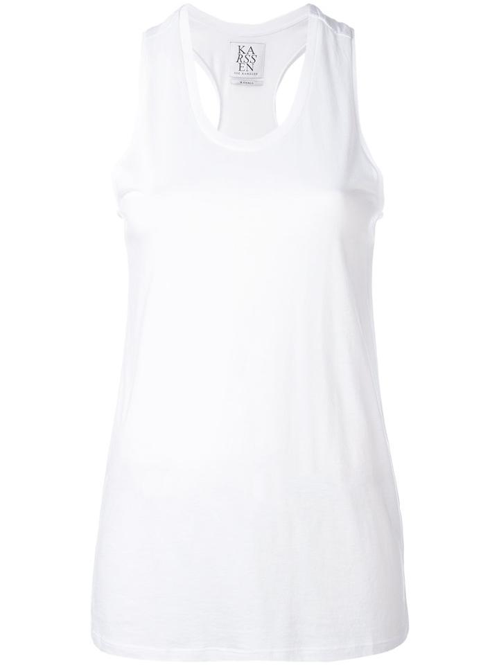 Zoe Karssen - Racer-back Tank - Women - Cotton/modal - Xs, White, Cotton/modal