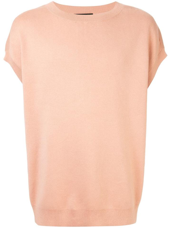 Caban Short Sleeve Sweater - Orange