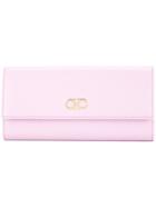 Salvatore Ferragamo Double Gancio Continental Wallet - Pink & Purple