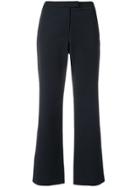 Prada Vintage Cropped Flared Trousers - Black