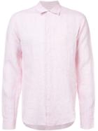 Orlebar Brown - Classic Long Sleeve Shirt - Men - Linen/flax - Xl, Pink/purple, Linen/flax