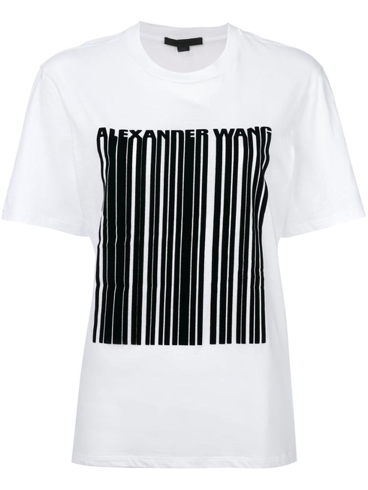 Alexander Wang Barcode Logo Printed T-shirt - White
