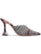Amina Muaddi Tessa 95 Tartan Patchwork Mule Pumps - Multicolour