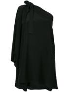 Msgm Single Sleeve Shift Dress, Women's, Size: 38, Black, Silk/polyester