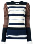 Opening Ceremony Striped Jumper, Women's, Size: Medium, Blue, Cotton/polyester/spandex/elastane/viscose