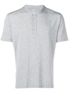 Eleventy Buttoned Crew Neck T-shirt - Grey