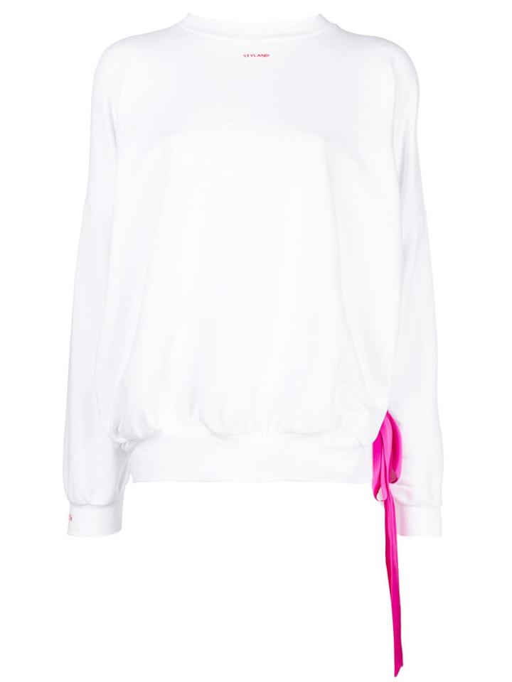 Styland Tie Tie Sweatshirt - White
