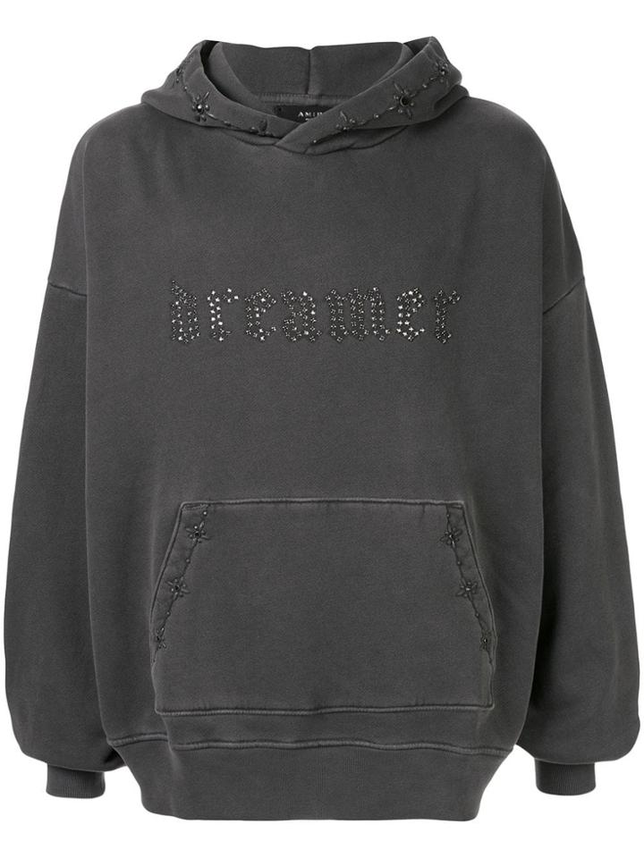 Amiri Rhinestone-embellished Hoodie - Grey