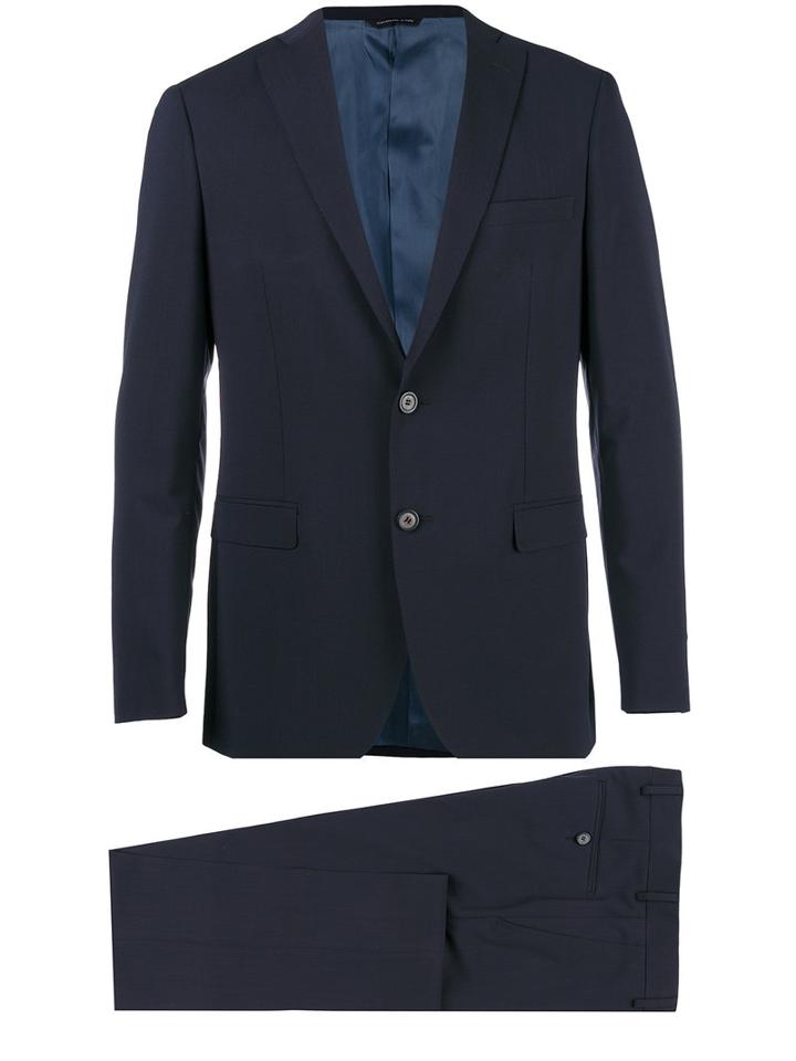 Tonello - Two-piece Suit - Men - Spandex/elastane/virgin Wool - 46, Blue, Spandex/elastane/virgin Wool