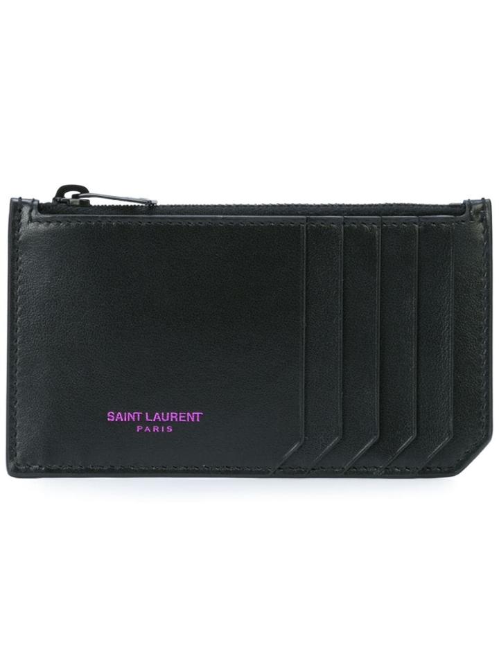 Saint Laurent Classic Fragments Card Case - Black