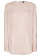 Ann Demeulemeester High Neck Side Button Top - Pink