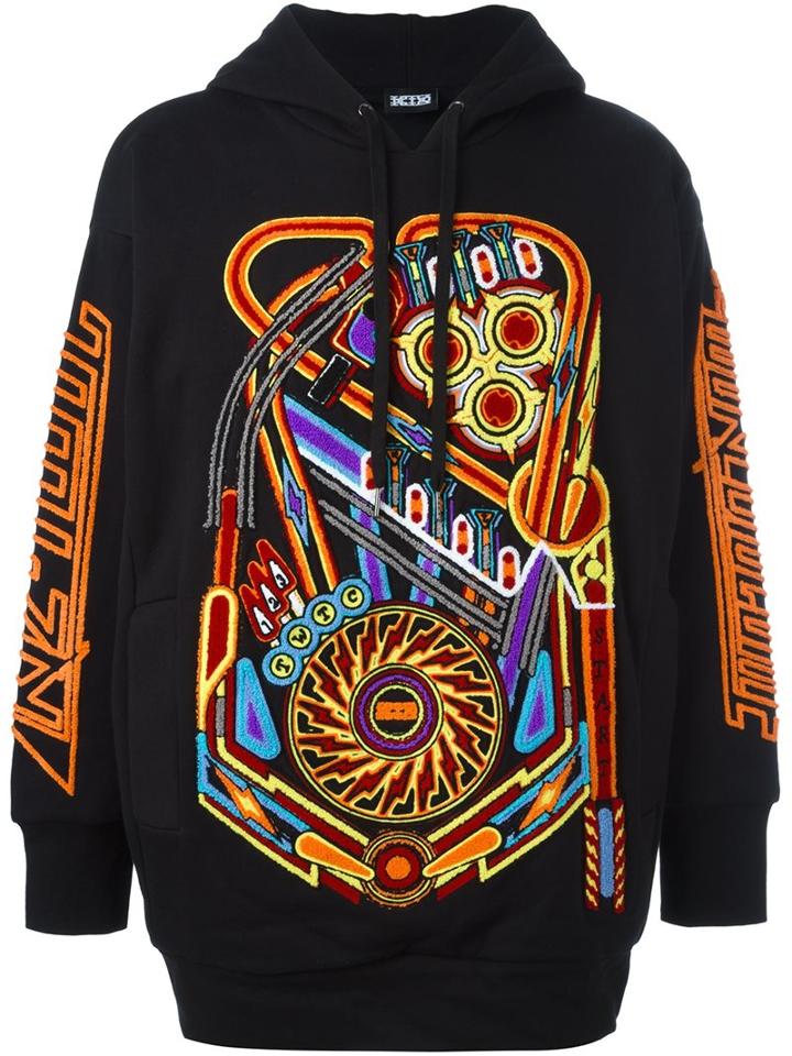 Ktz Pinball Print Hoodie, Men's, Size: Xs, Black, Cotton