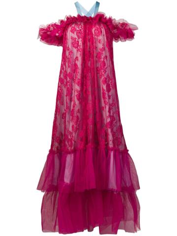 Gina Tulle Lace Gown - Pink