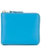 Comme Des Garçons Wallet Blue Leather Wallet