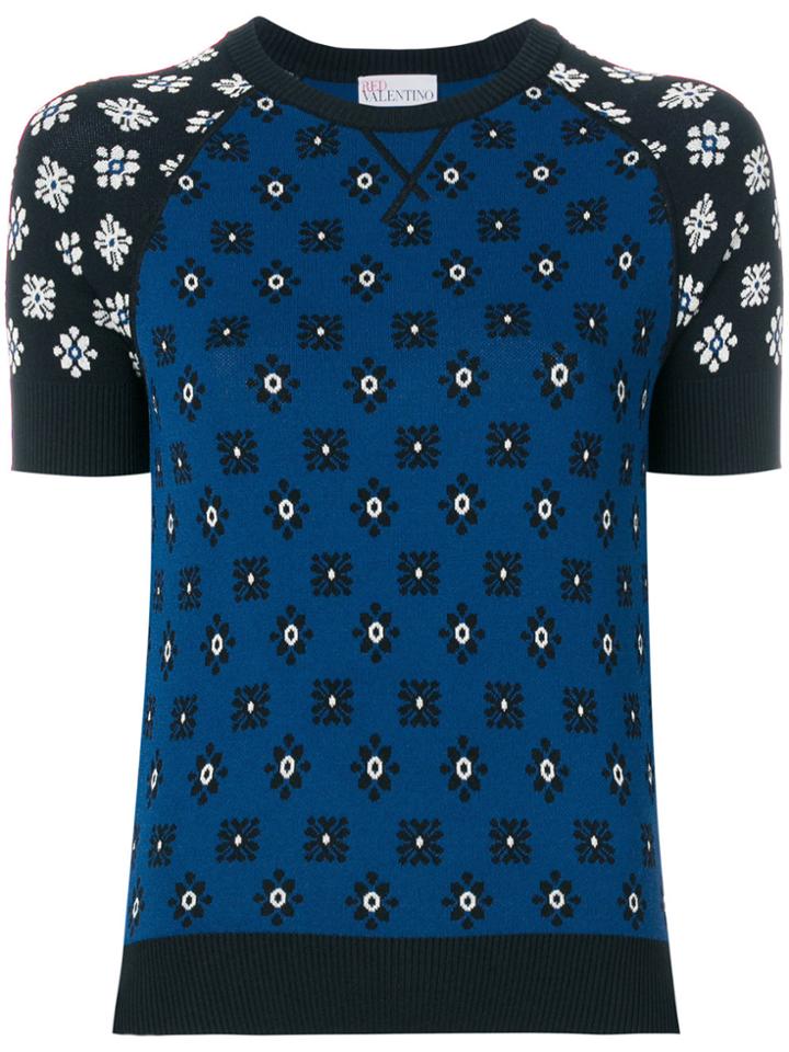 Red Valentino Short Sleeve Sweater - Blue