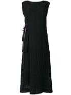 Alberta Ferretti Tie Waist Shift Dress - Black