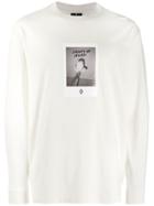 Marcelo Burlon County Of Milan Rose Print Long Sleeve Top - Neutrals