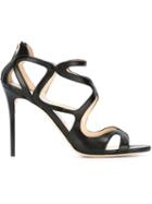 Jimmy Choo Leslie Sandals, Women's, Size: 37, Black, Lamb Skin/leather