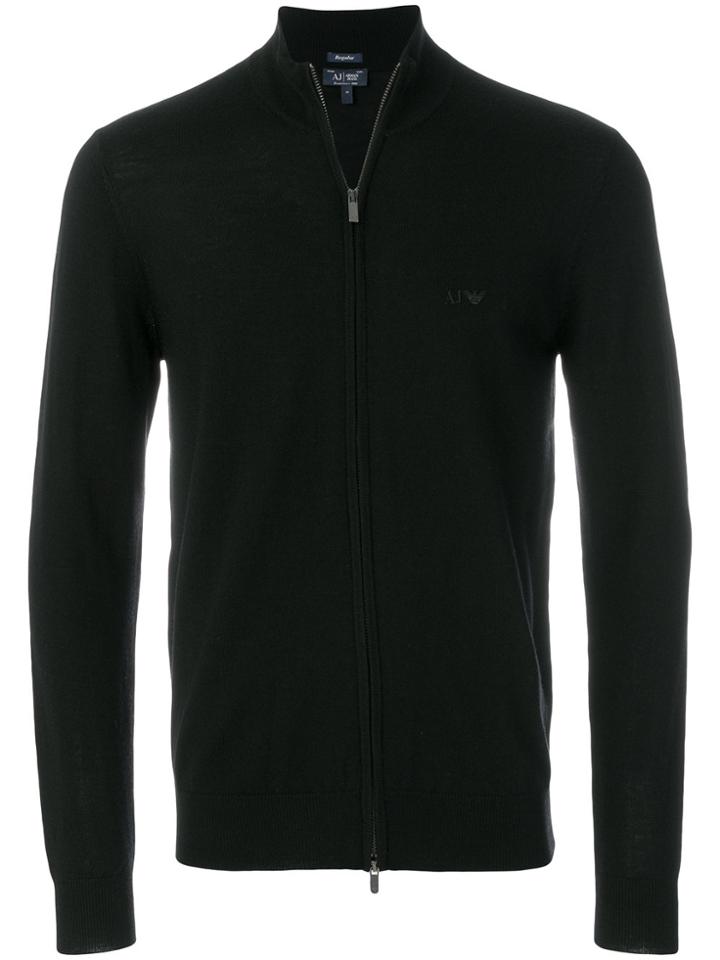 Armani Jeans Zip Cardigan - Black