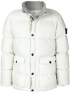 Stone Island Resin Poplin Down Jacket - White
